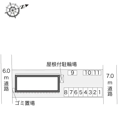 ★手数料０円★各務原市各務おがせ町９丁目　月極駐車場（LP）